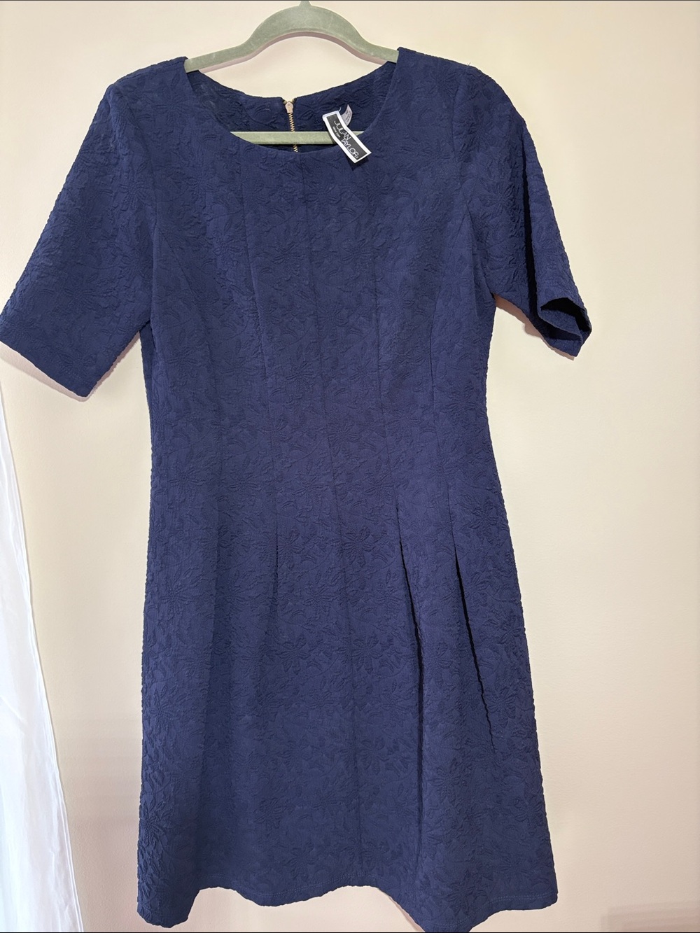 Julian Taylor Textured Navy Dress